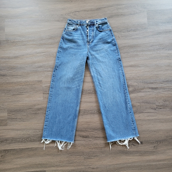 Boyish Charley Wide Leg Cropped Jeans in Greed Wash Size 25 - Picture 2 of 16